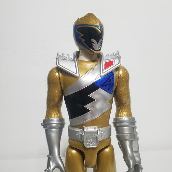 Power Rangers Dino Charge Gold Ranger 12inch Poseable Action Figure Pre Owned - Picture 2 of 9